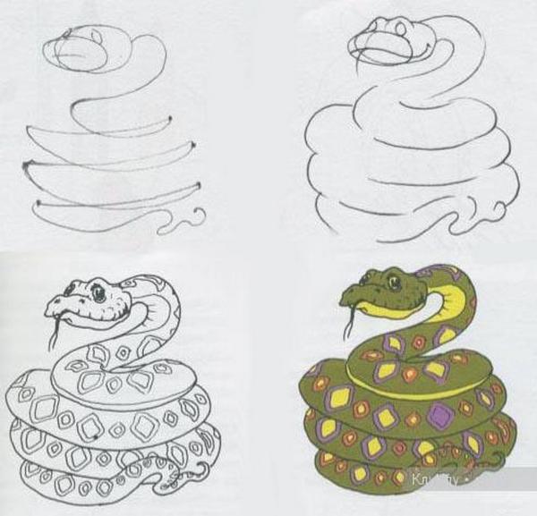 Рисованная змейка