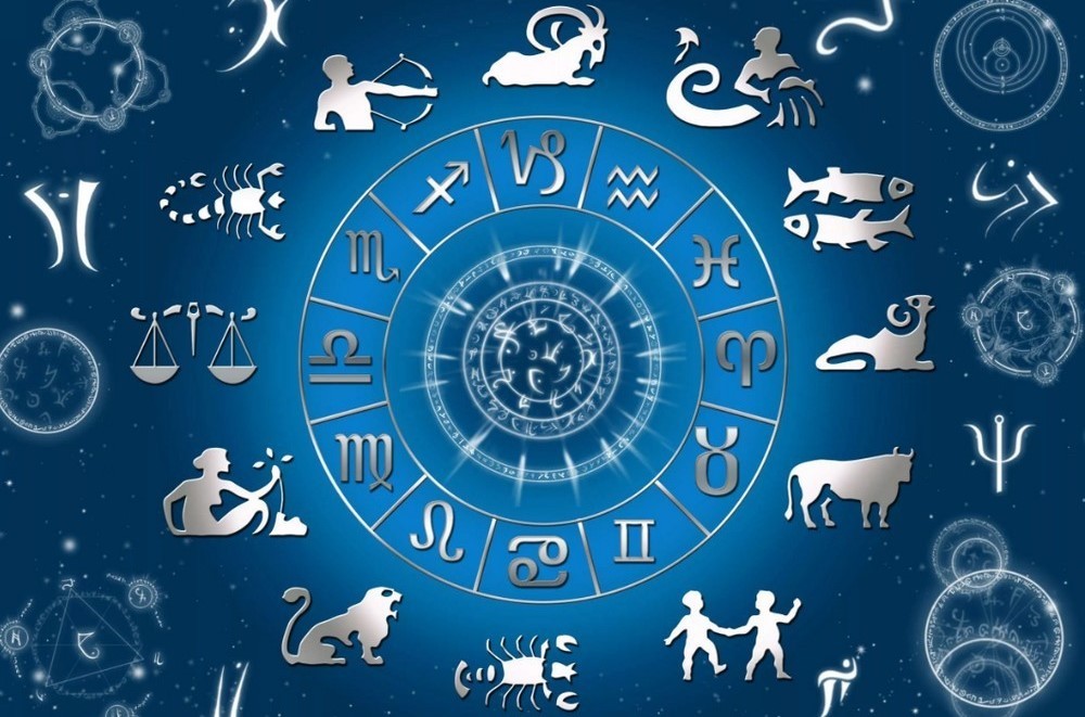 Символы знаков зодиака в круге