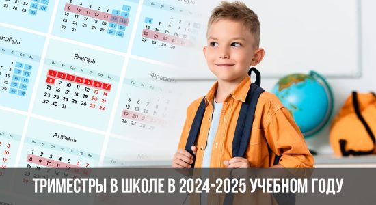 Триместры в школе в 2024-2025 учебном году