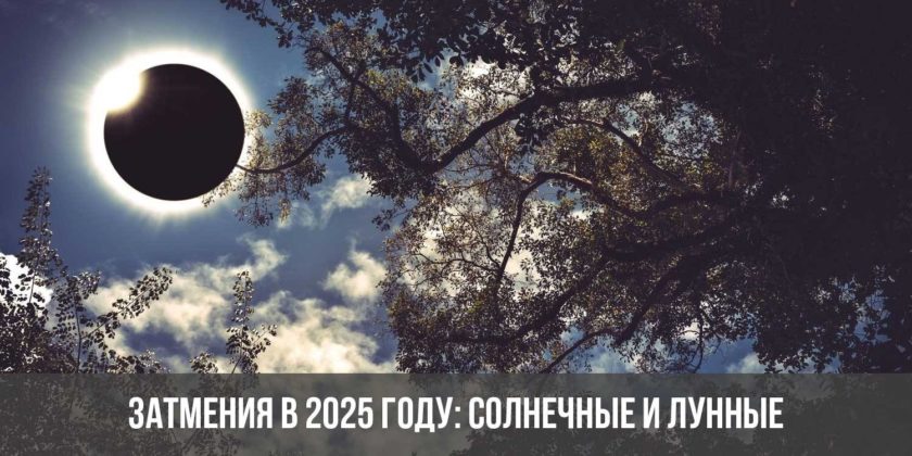 Затмения в 2025 году: солнечные и лунные