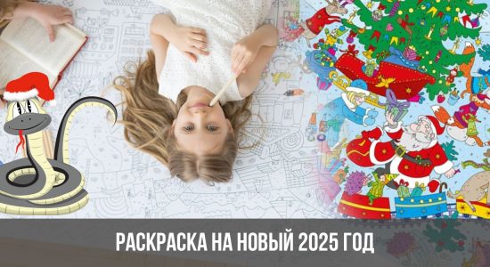 Раскраска на Новый 2025 год