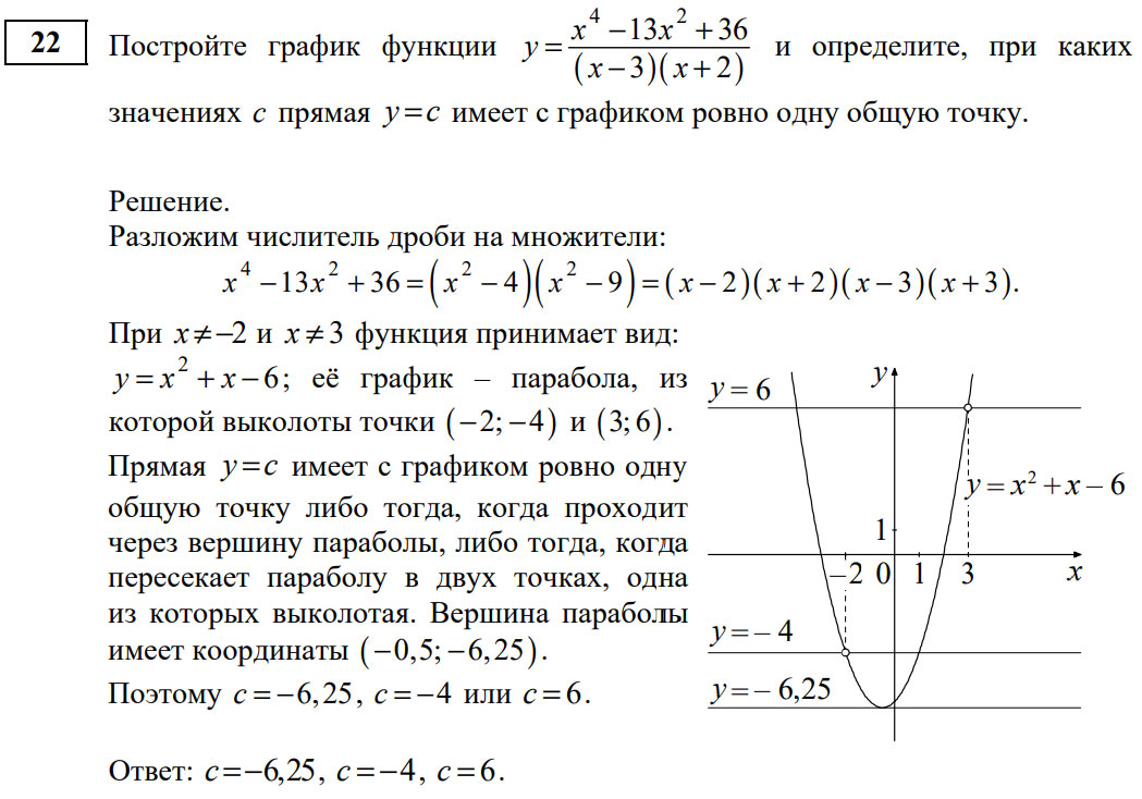 Пример решения задания №22 ОГЭ по математике 2025 года