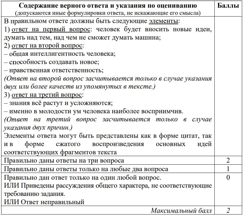 Критерии оценивания задания №22 ОГЭ по обществознанию в 2025 году